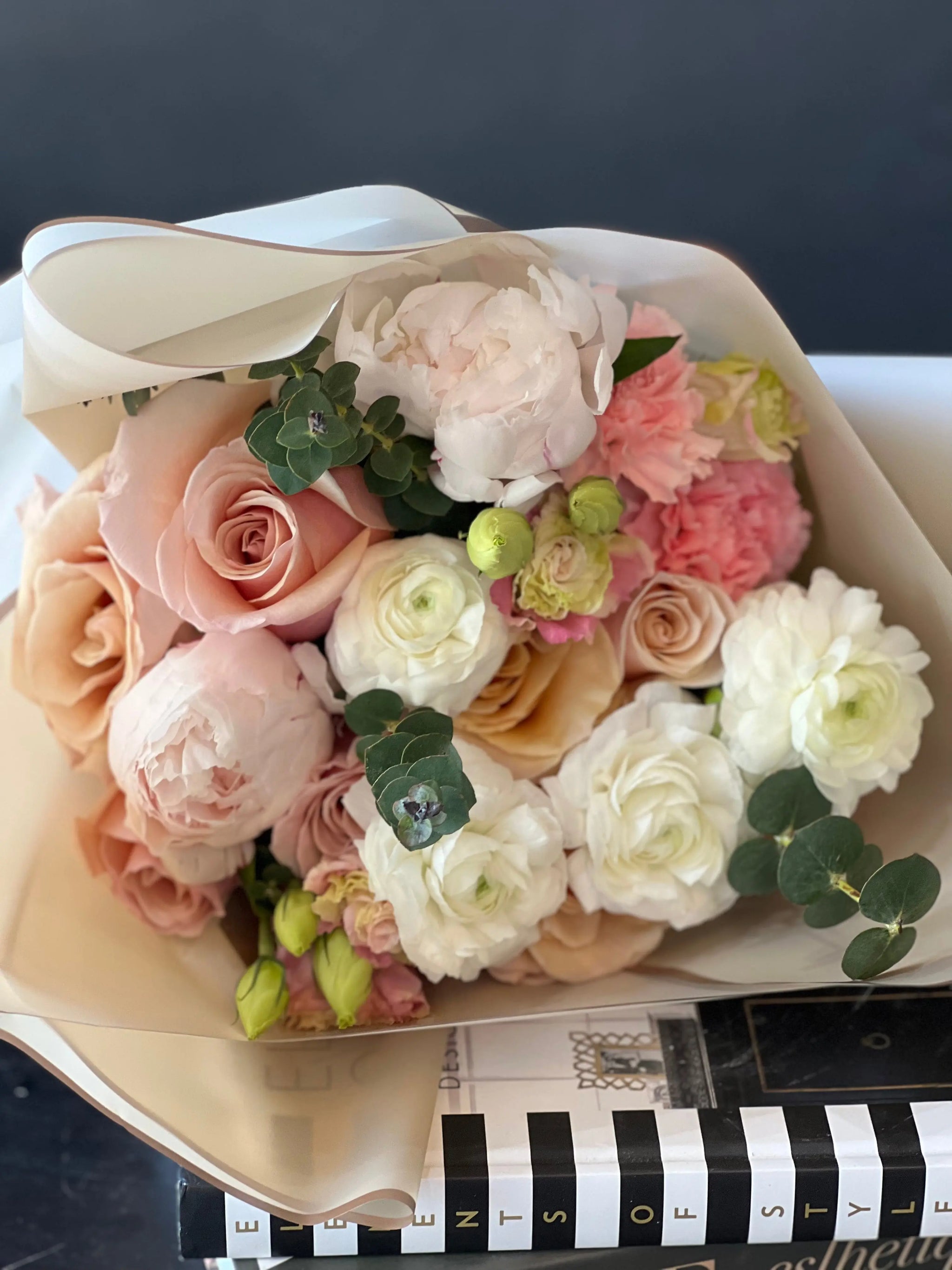 Peonies Love | Handcrafted European Bouquet buy online Luxury Flowers Miami