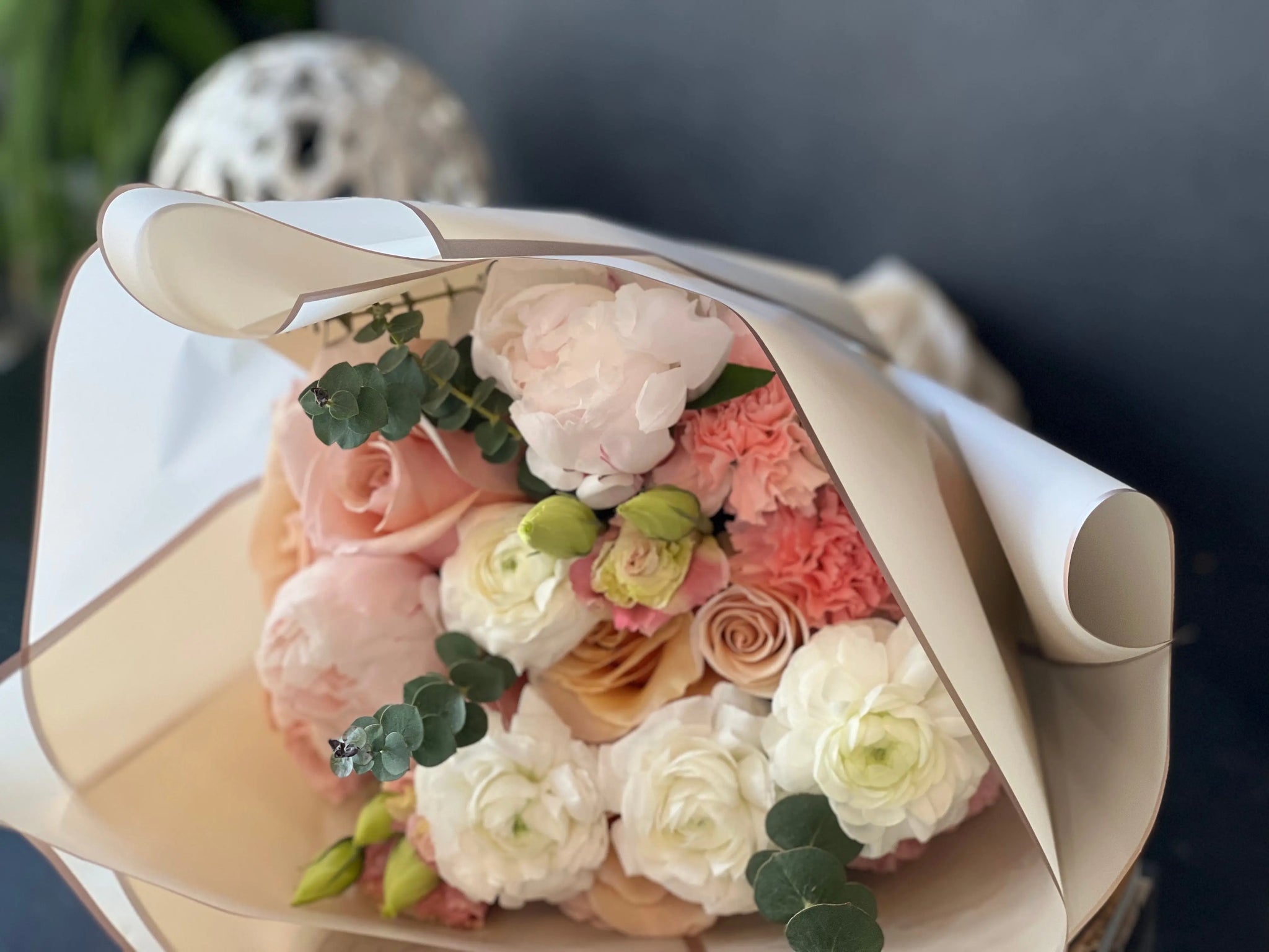 Peonies Love | Handcrafted European Bouquet buy online Luxury Flowers Miami