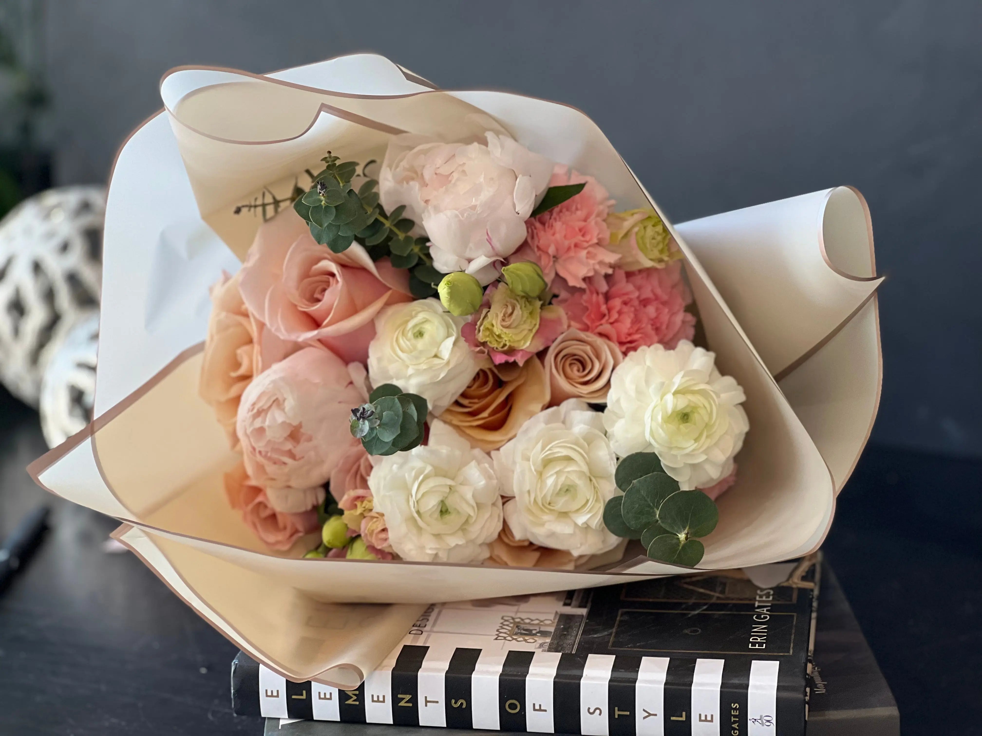 Peonies Love | Handcrafted European Bouquet buy online Luxury Flowers Miami