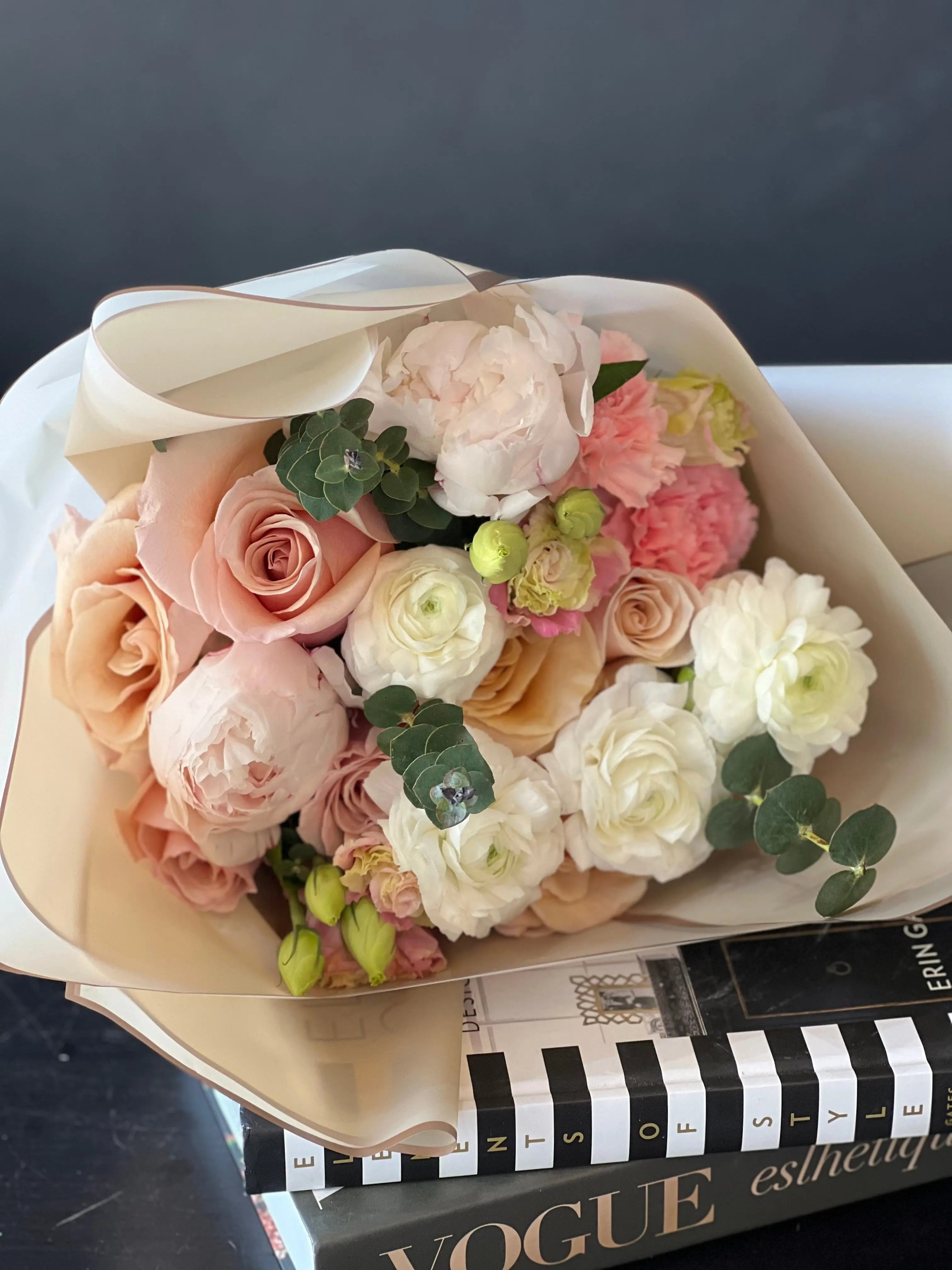 Peonies Love | Handcrafted European Bouquet buy online Luxury Flowers Miami