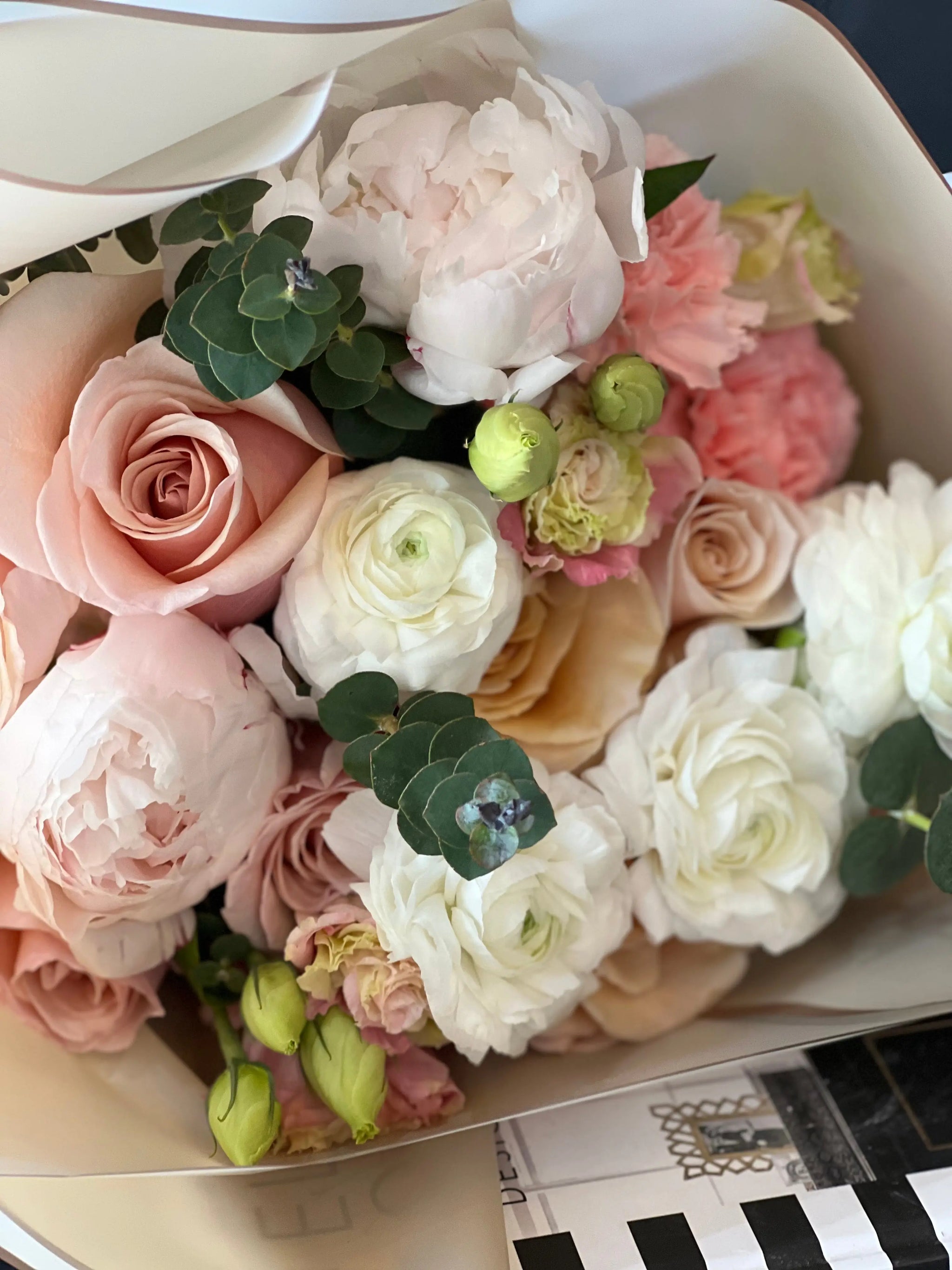 Peonies Love | Handcrafted European Bouquet buy online Luxury Flowers Miami