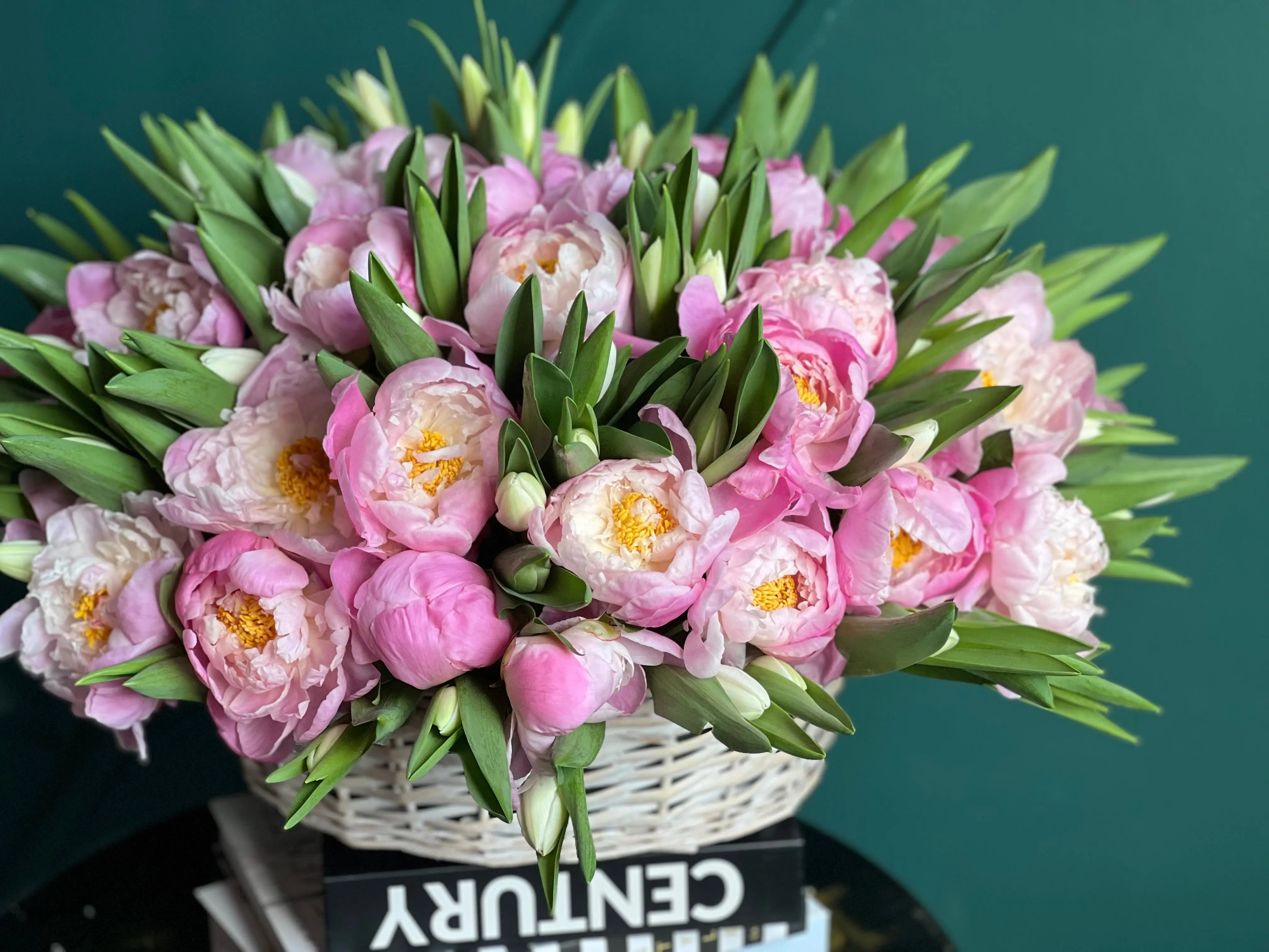 premium tulips and peonies bouquet miami