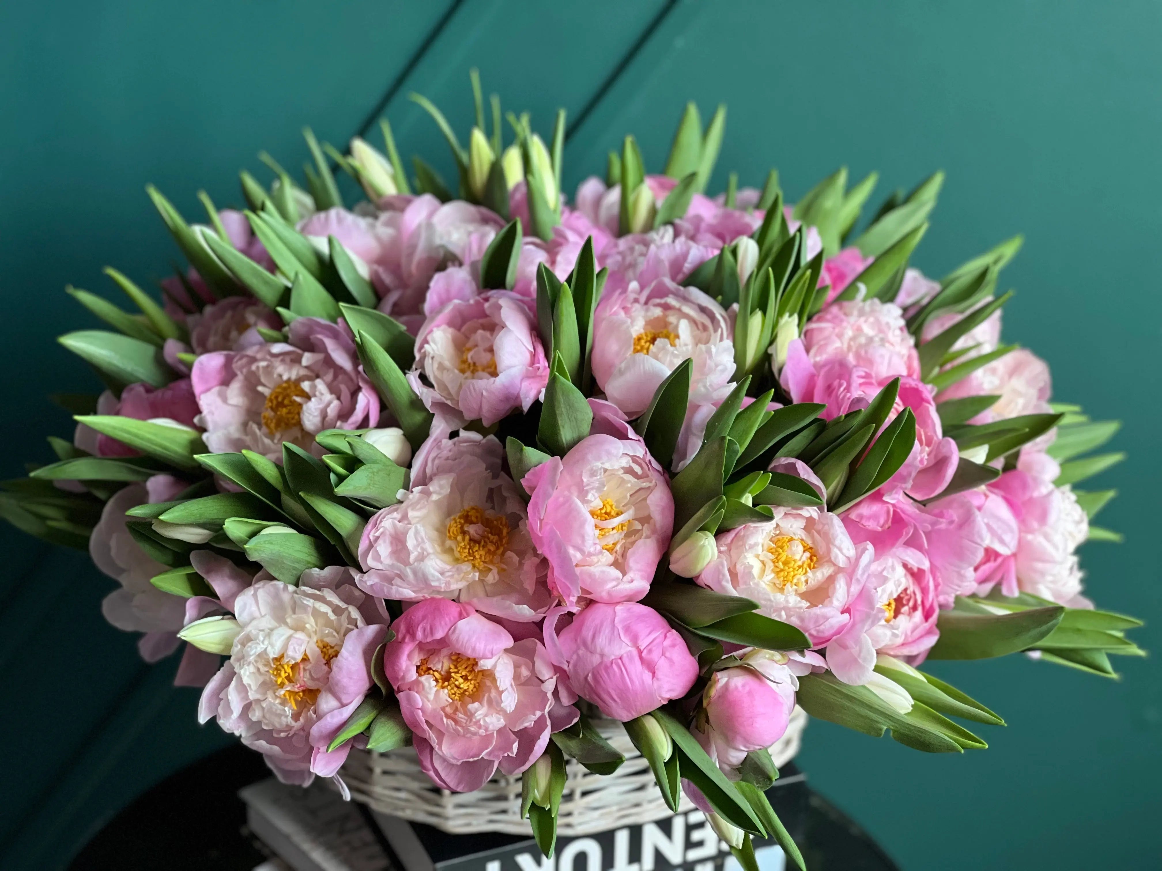 Love in Bloom | 100 Tulips 50 Peonies Bouquet Miami buy online Luxury Flowers Miami