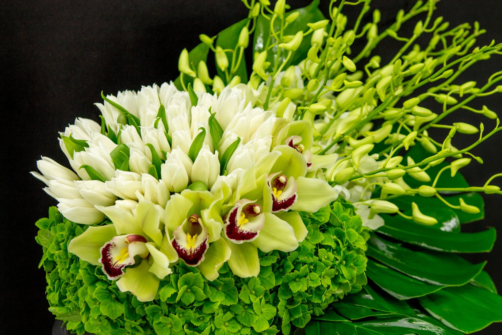 Luxury Green Floral Design | Green Cloud Arrangement buy online Luxury Flowers Miami