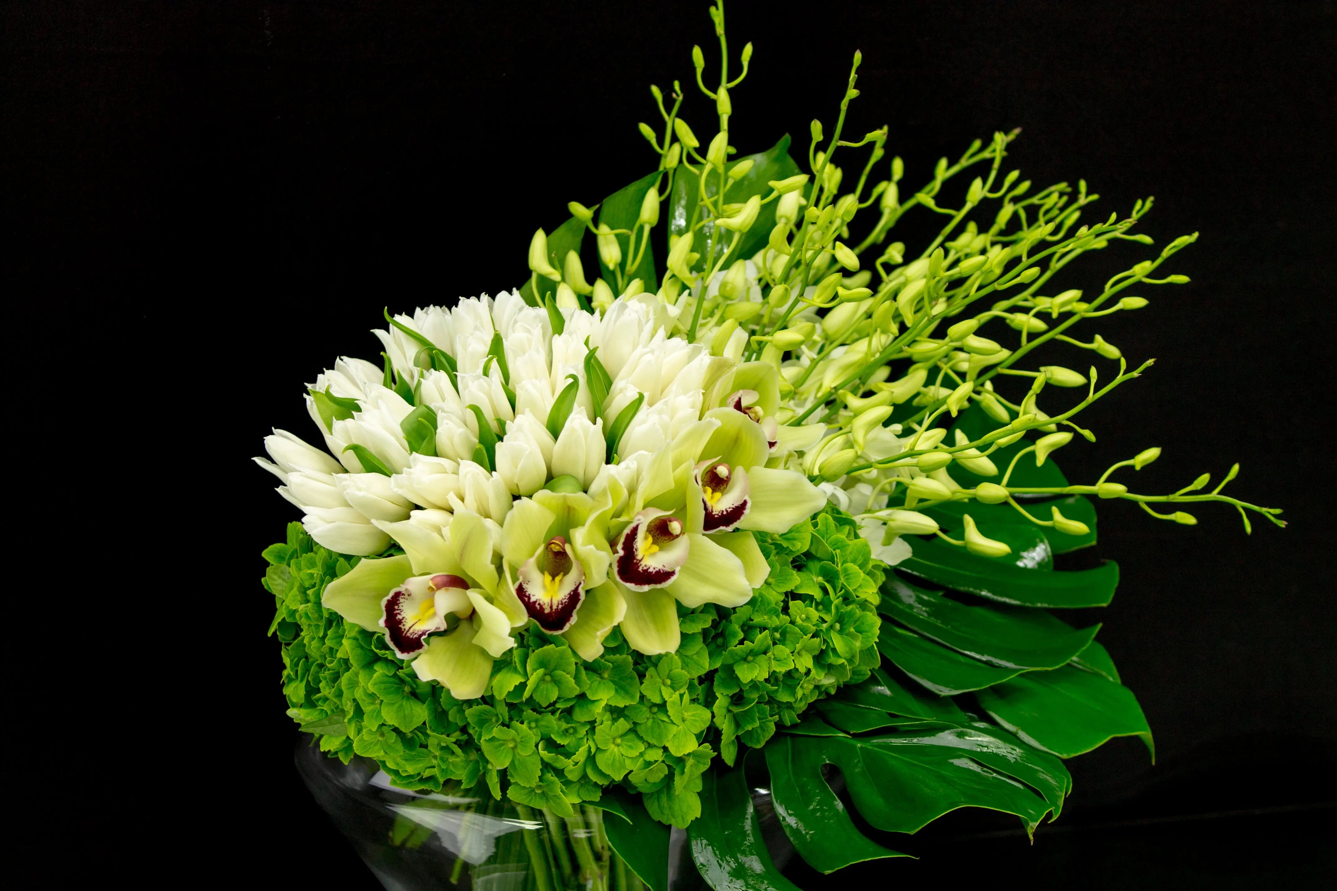 Luxury Green Floral Design | Green Cloud Arrangement buy online Luxury Flowers Miami