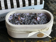 Handmade Lavender Candle in Concrete Container buy online Luxury Flowers Miami