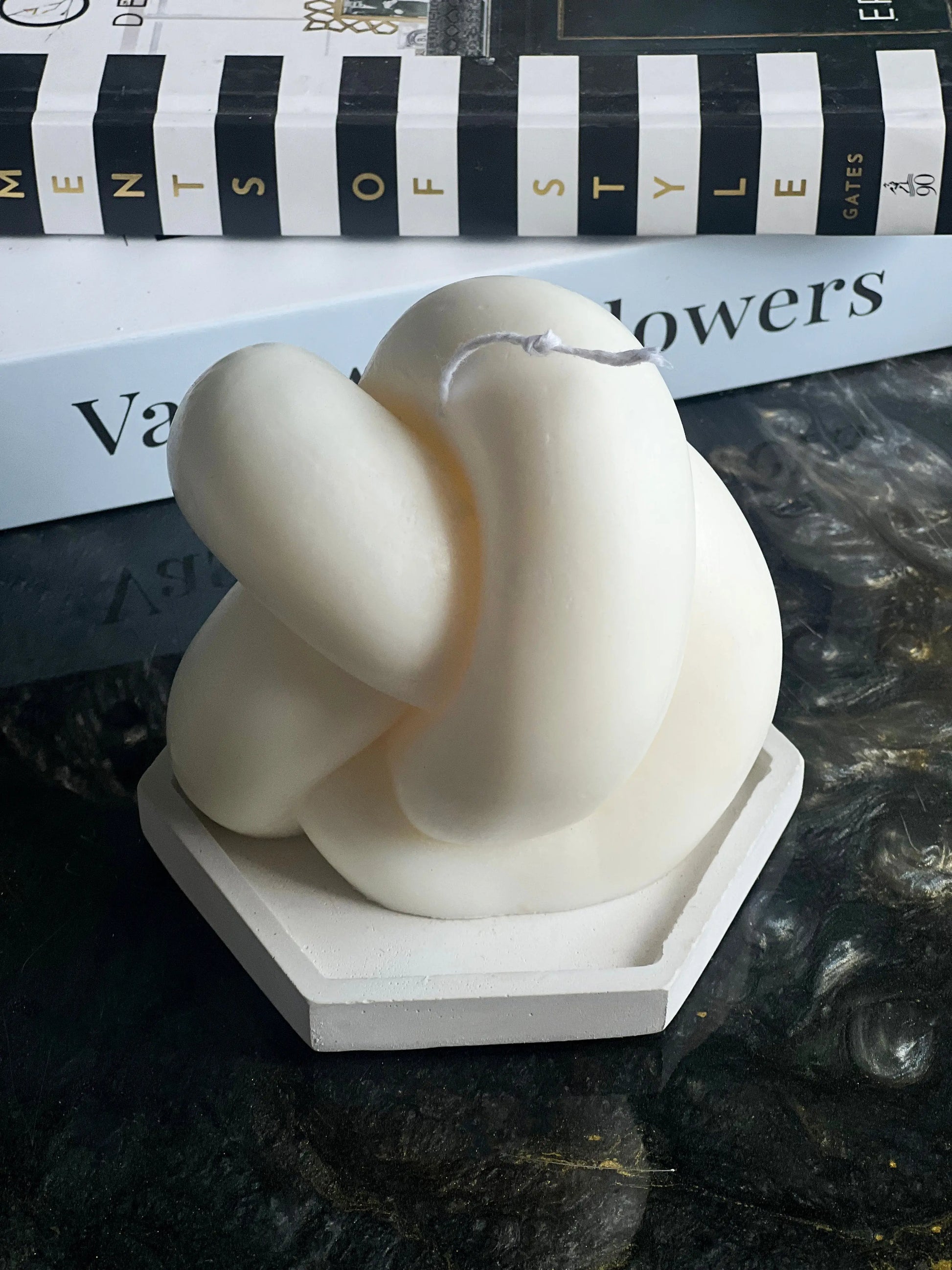 Abstract Sculpture Candle | Handmade Soy Wax Art Candle buy online Luxury Flowers Miami