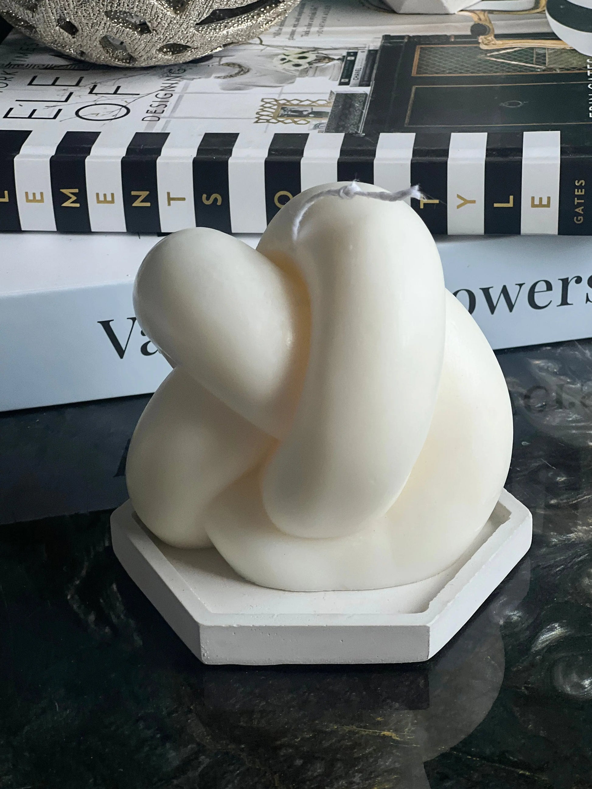Abstract Sculpture Candle | Handmade Soy Wax Art Candle buy online Luxury Flowers Miami
