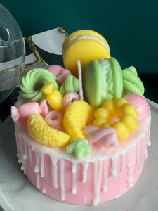 Macaron Cake Candle | Handmade Dessert Soy Candle buy online Luxury Flowers Miami
