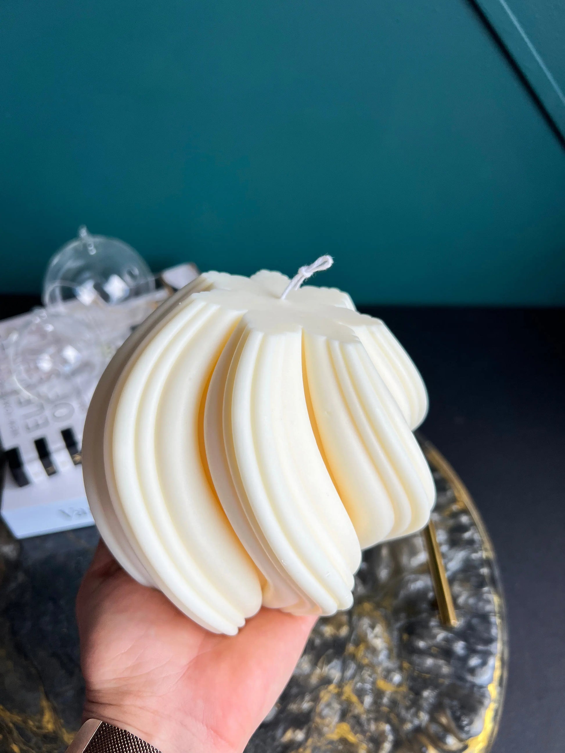 Whipped Cream Sculptural Candle buy online Luxury Flowers Miami