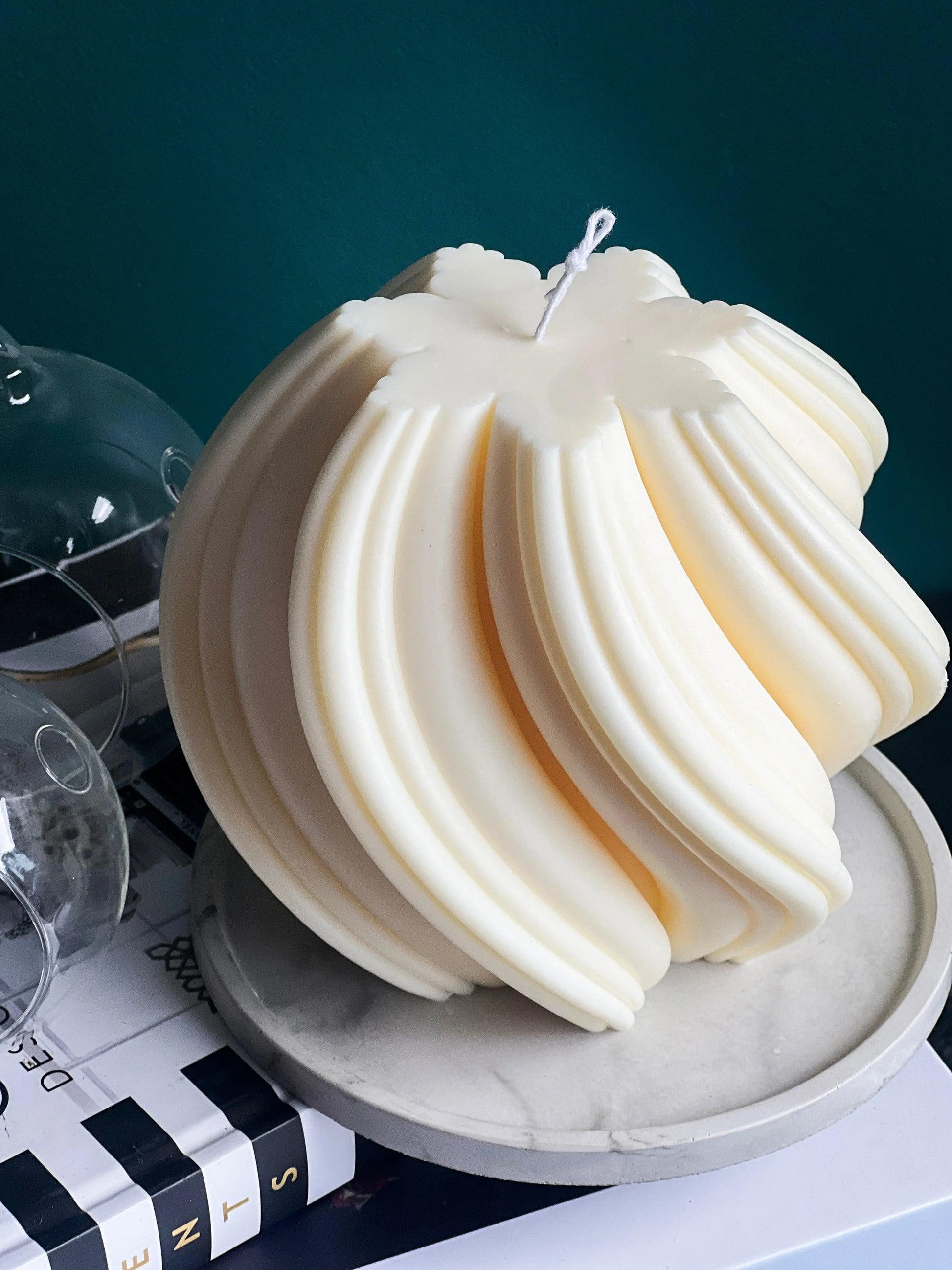 Whipped Cream Sculptural Candle buy online Luxury Flowers Miami