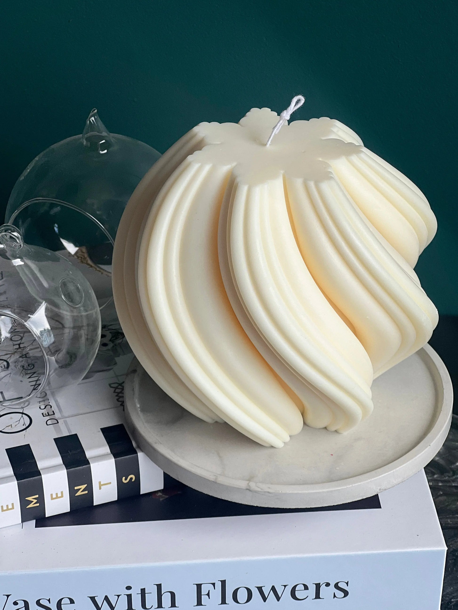 Whipped Cream Sculptural Candle buy online Luxury Flowers Miami