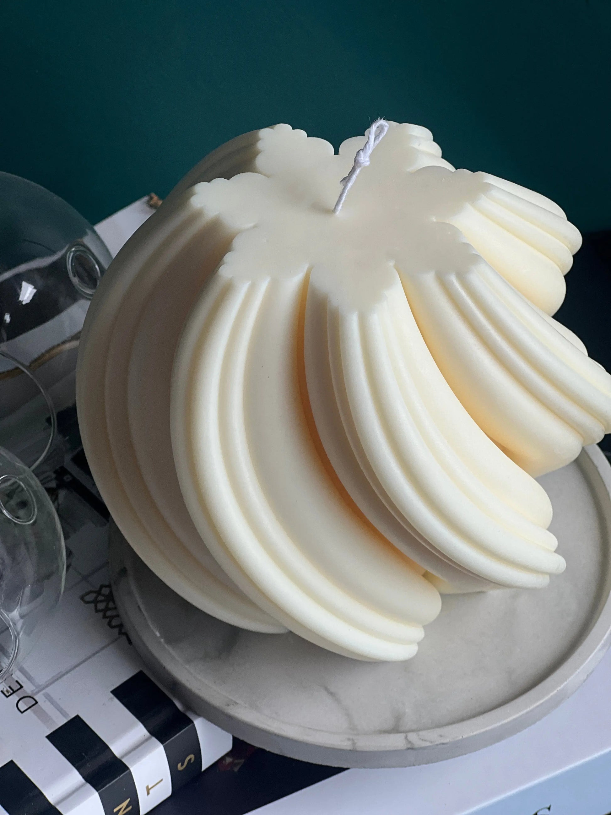 Whipped Cream Sculptural Candle buy online Luxury Flowers Miami