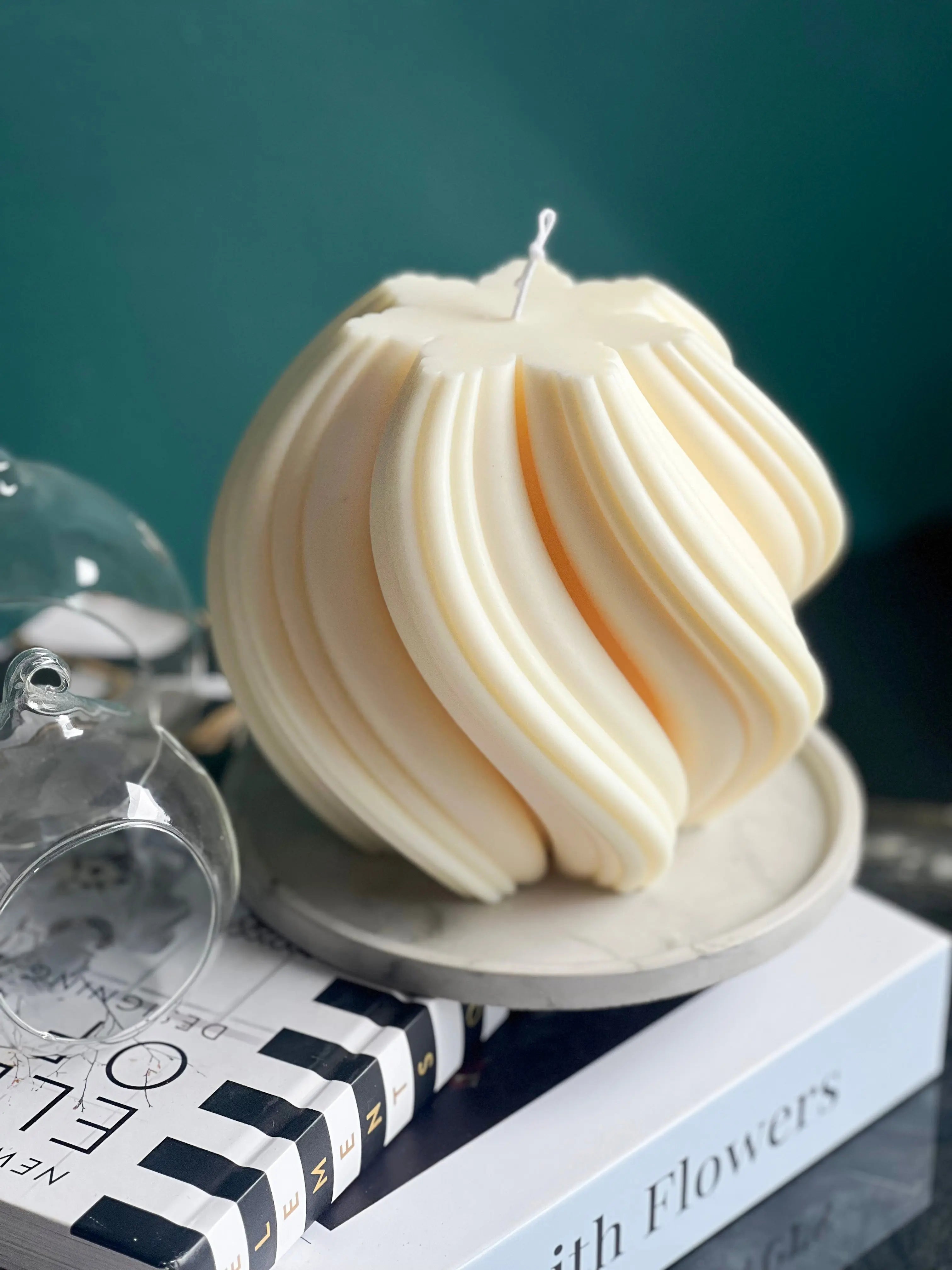 Whipped Cream Sculptural Candle buy online Luxury Flowers Miami