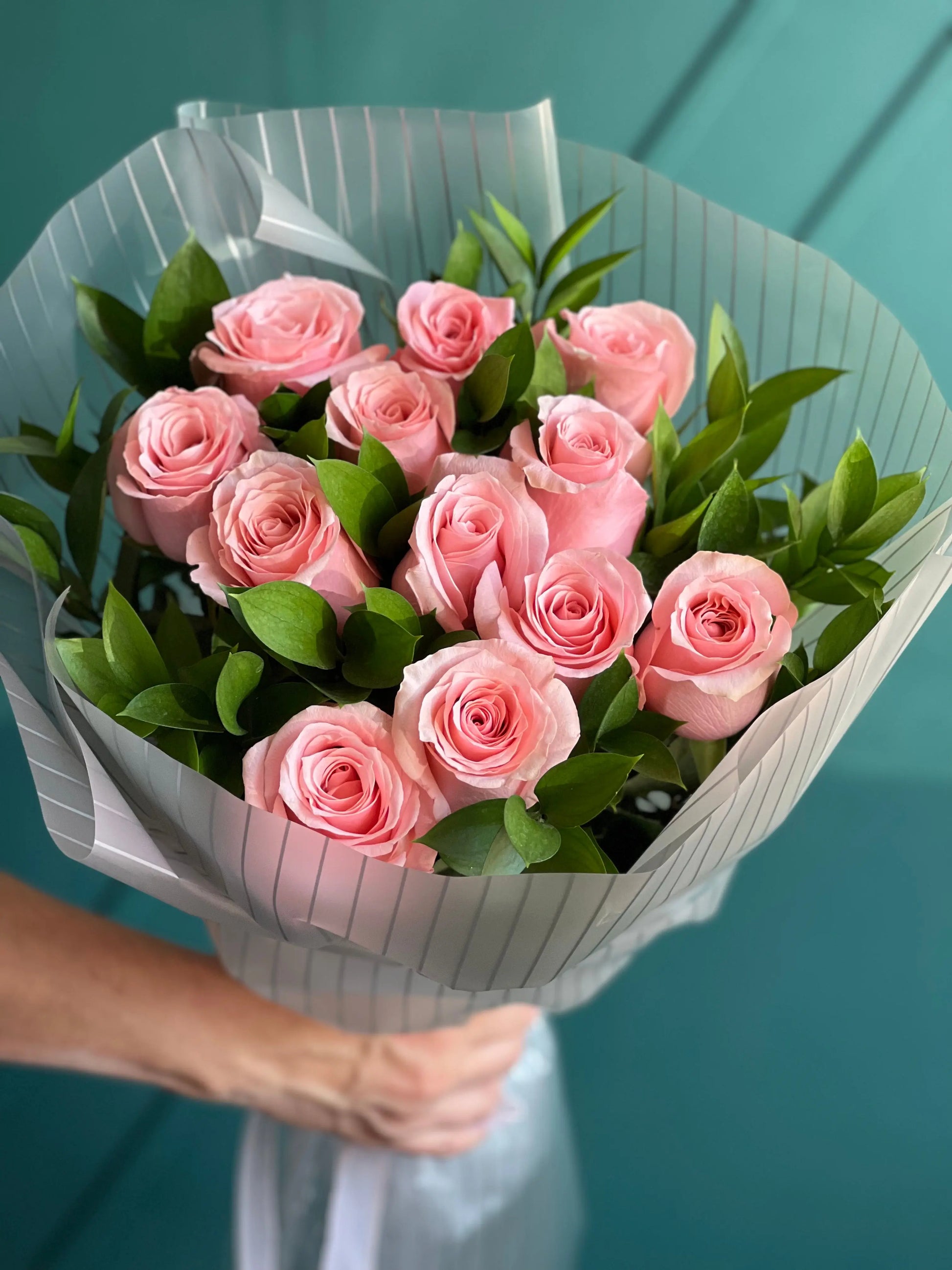 Premium Dozen Pink Roses | Luxury Flowers Miami buy online Luxury Flowers Miami