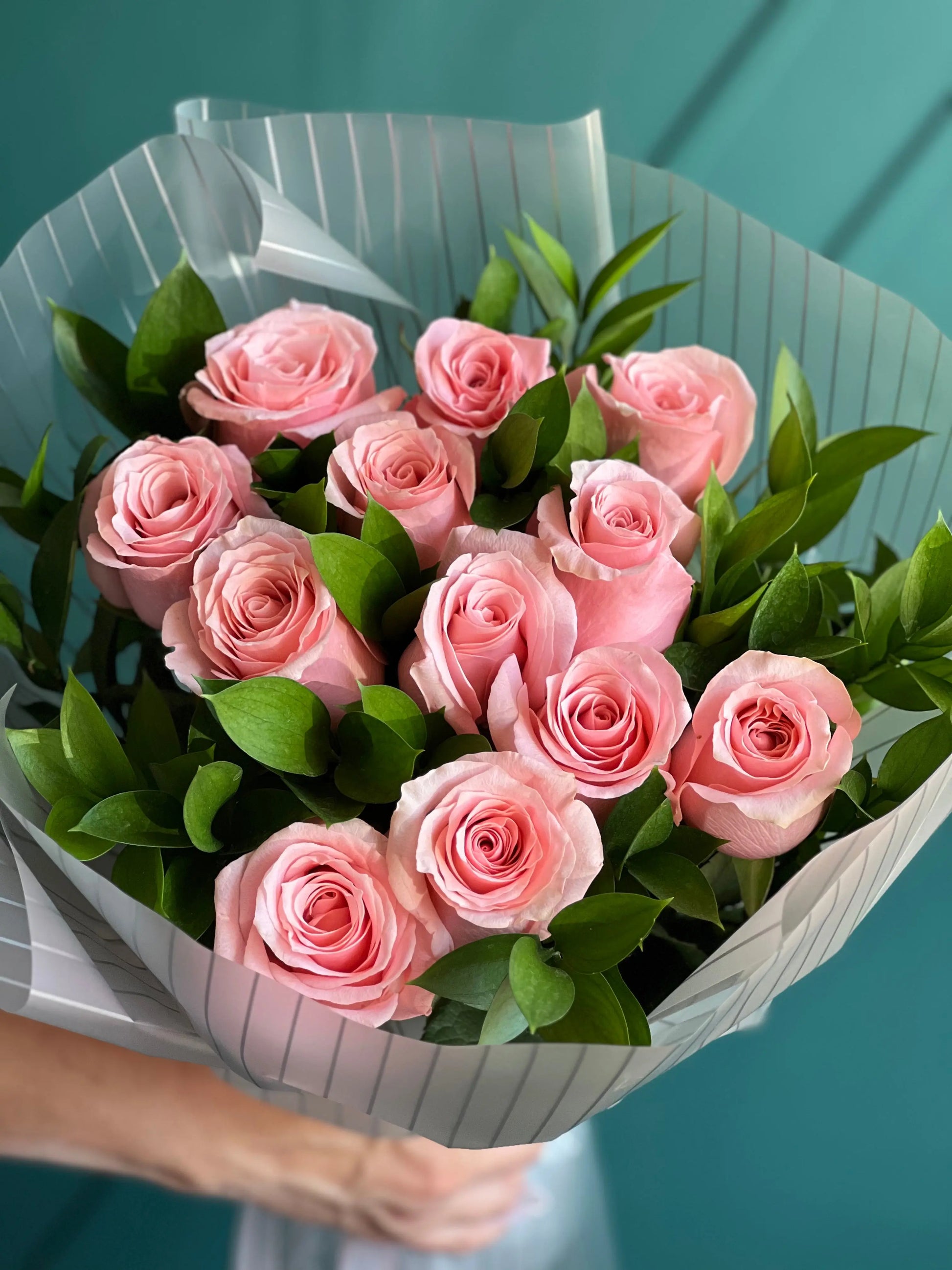 Premium Dozen Pink Roses | Luxury Flowers Miami buy online Luxury Flowers Miami