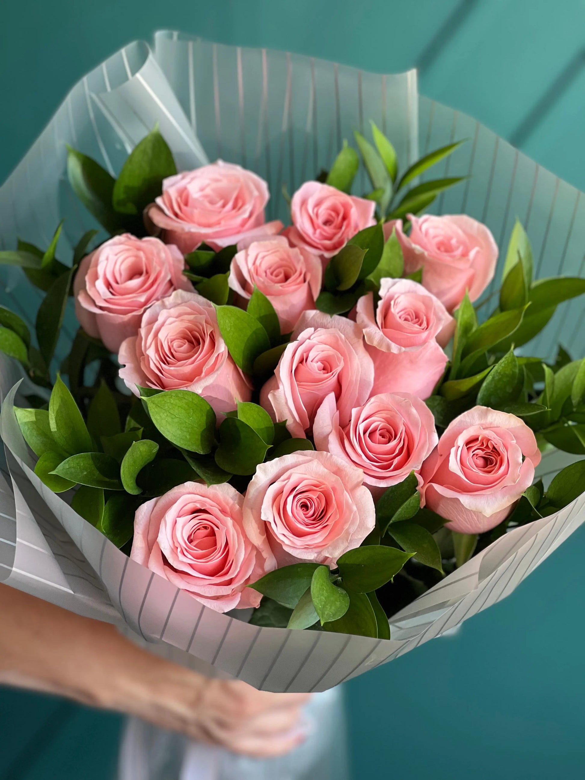 Premium Dozen Pink Roses | Luxury Flowers Miami buy online Luxury Flowers Miami