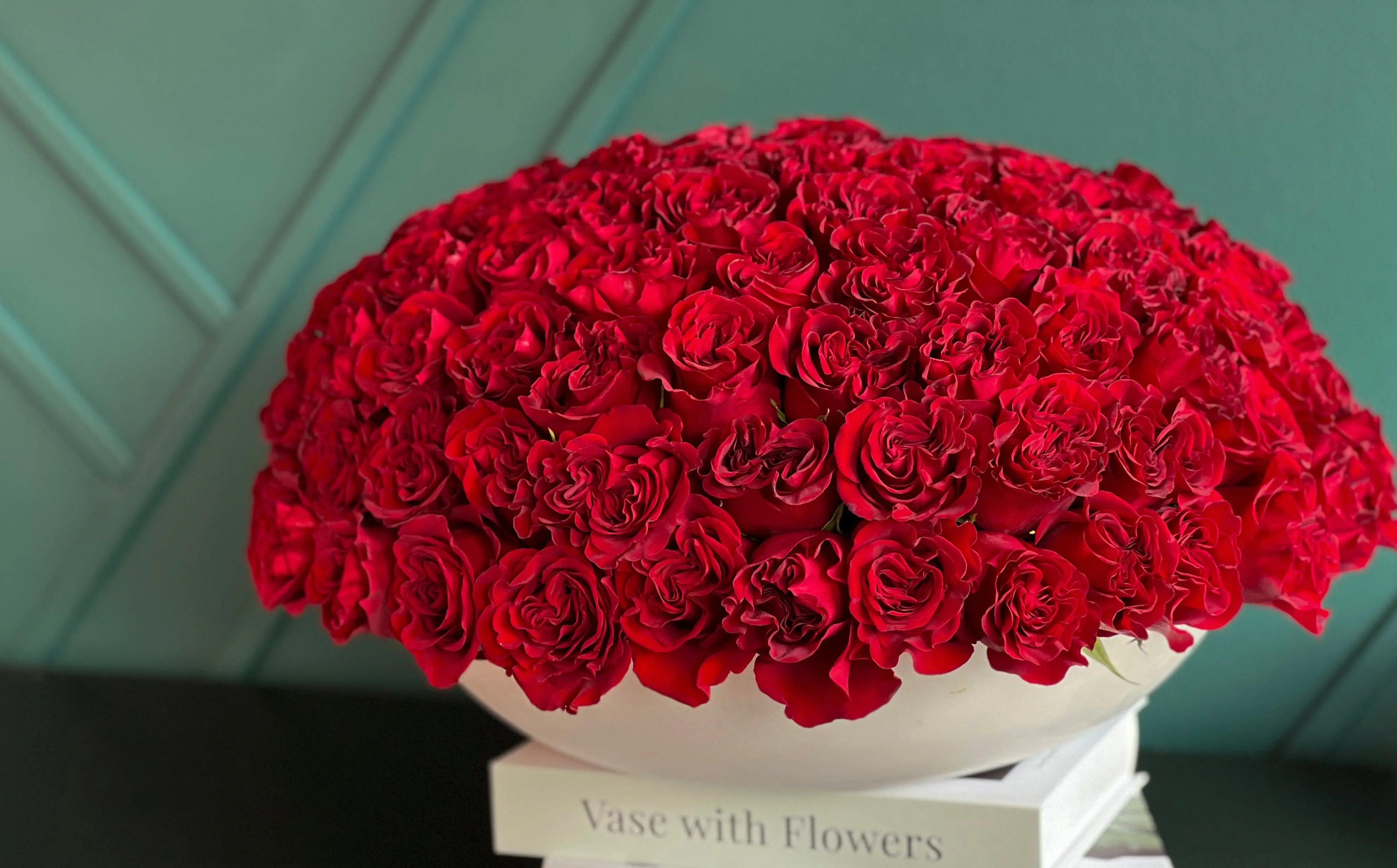 Luxury 150 red roses dome arrangement