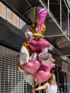 Luxury Flowers Miami Happy Birthday balloon bouquet