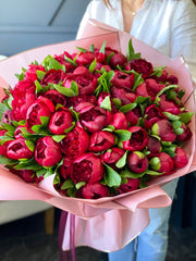 Luxury oversized peony bouquet with 100 flowers