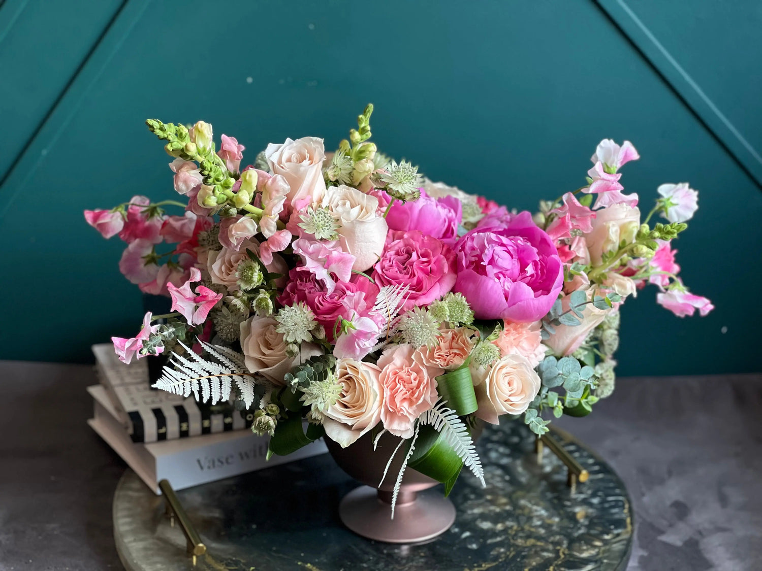 Luxury pink flower bouquet for same-day delivery in Miami