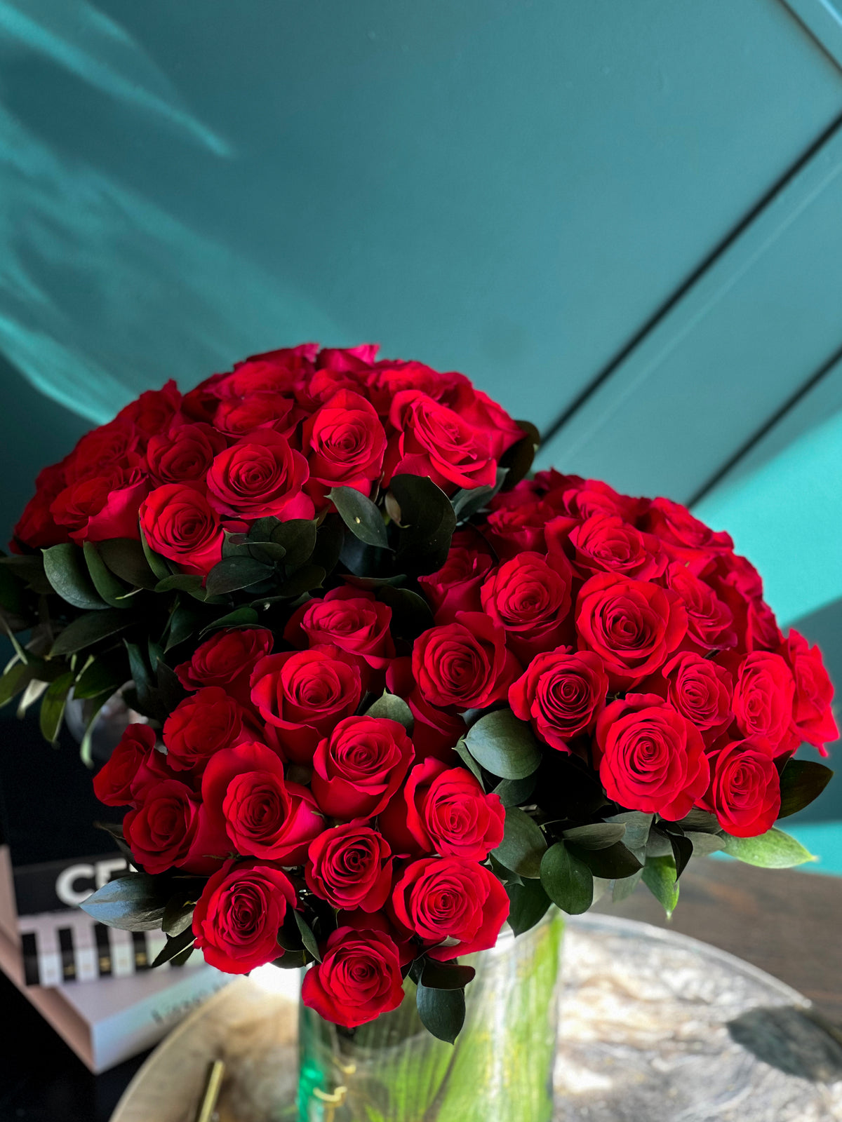 Luxury red roses for proposal and anniversary in Miami Beach