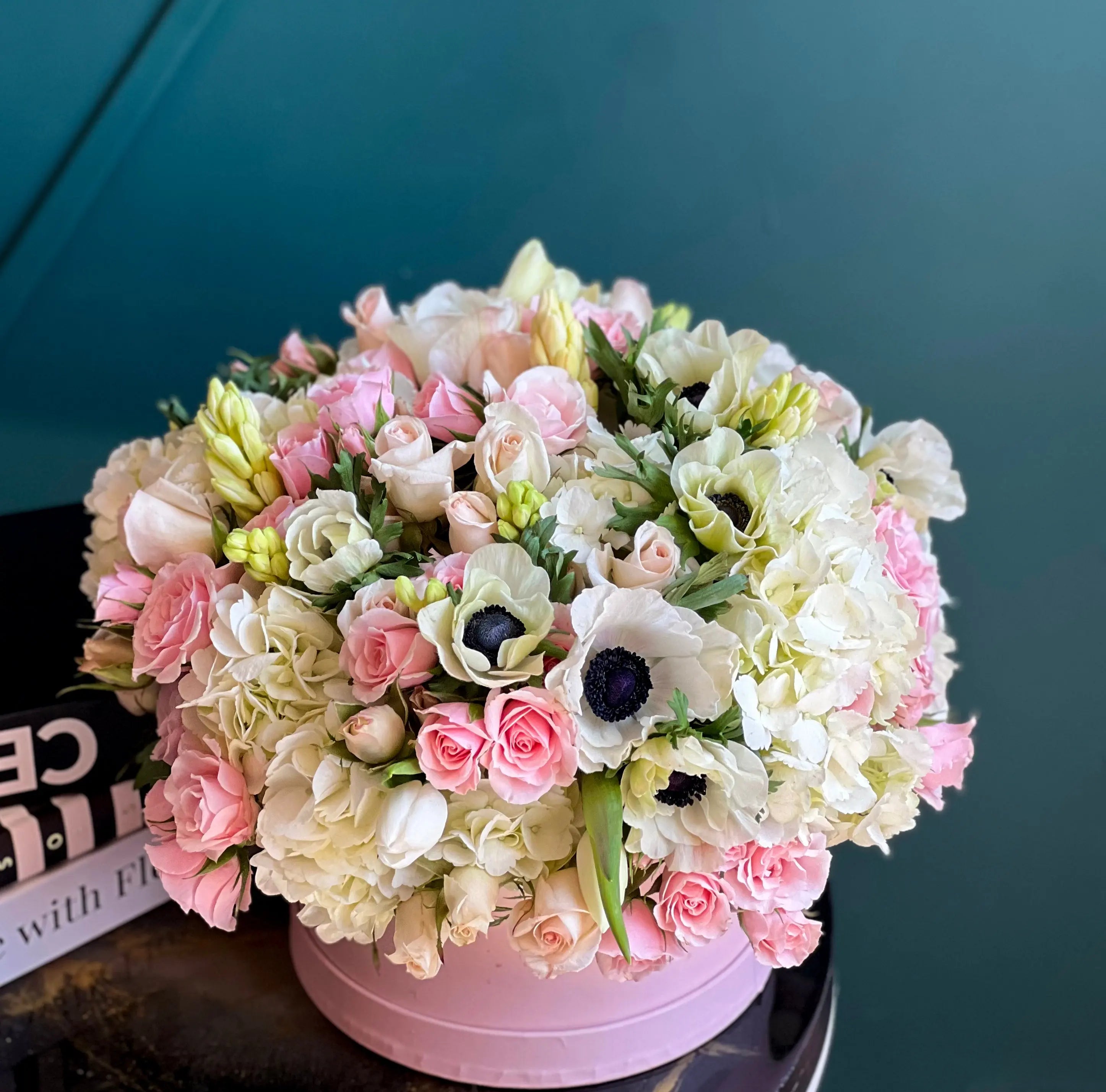 My Spring Love pink and white flower arrangement Miami