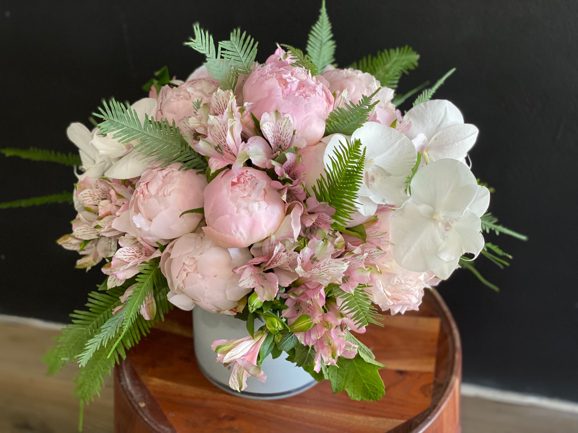 Peonies Beauty luxury pink flower arrangement Miami