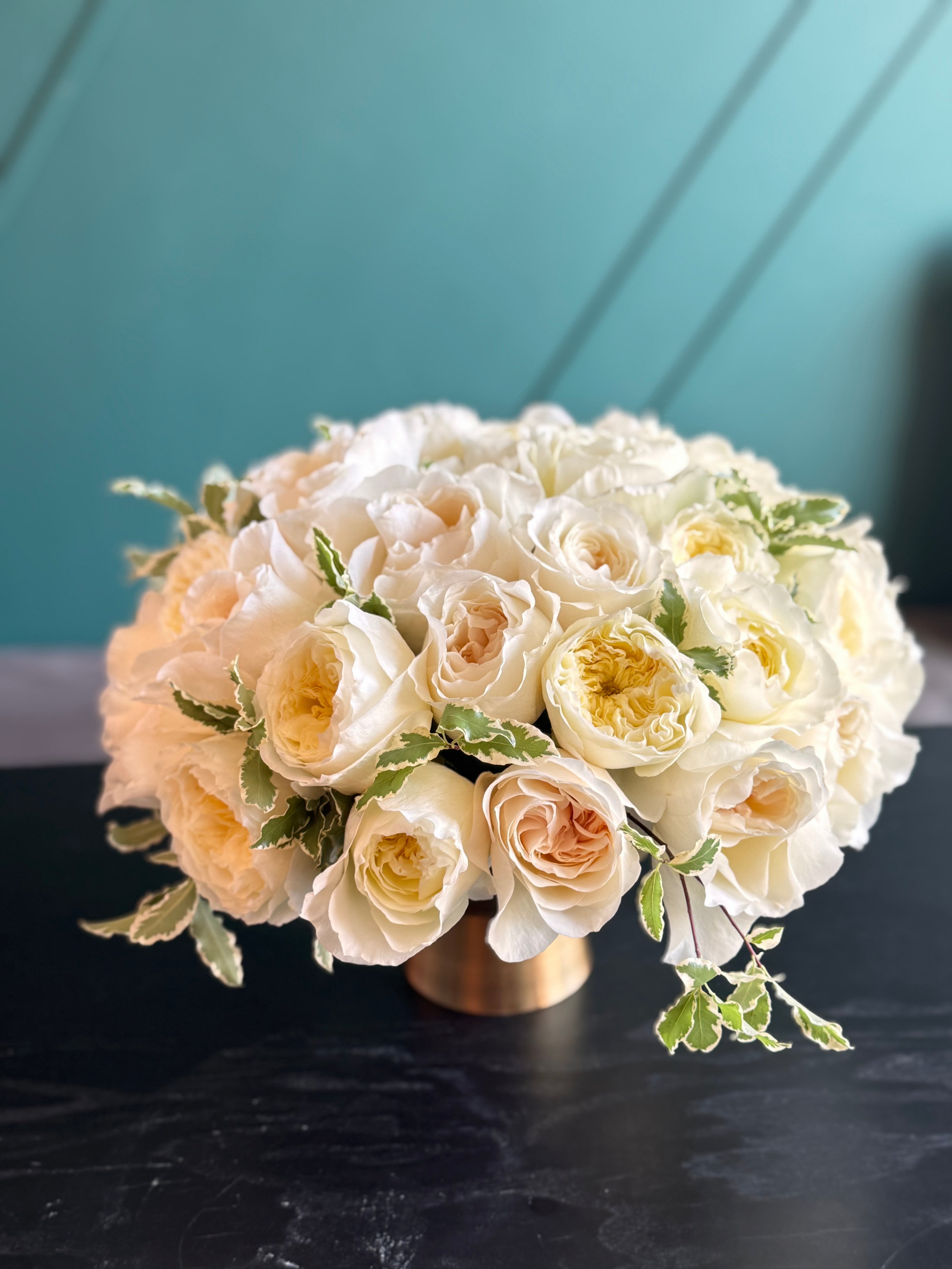 Premium 36 garden roses arrangement for weddings and anniversaries