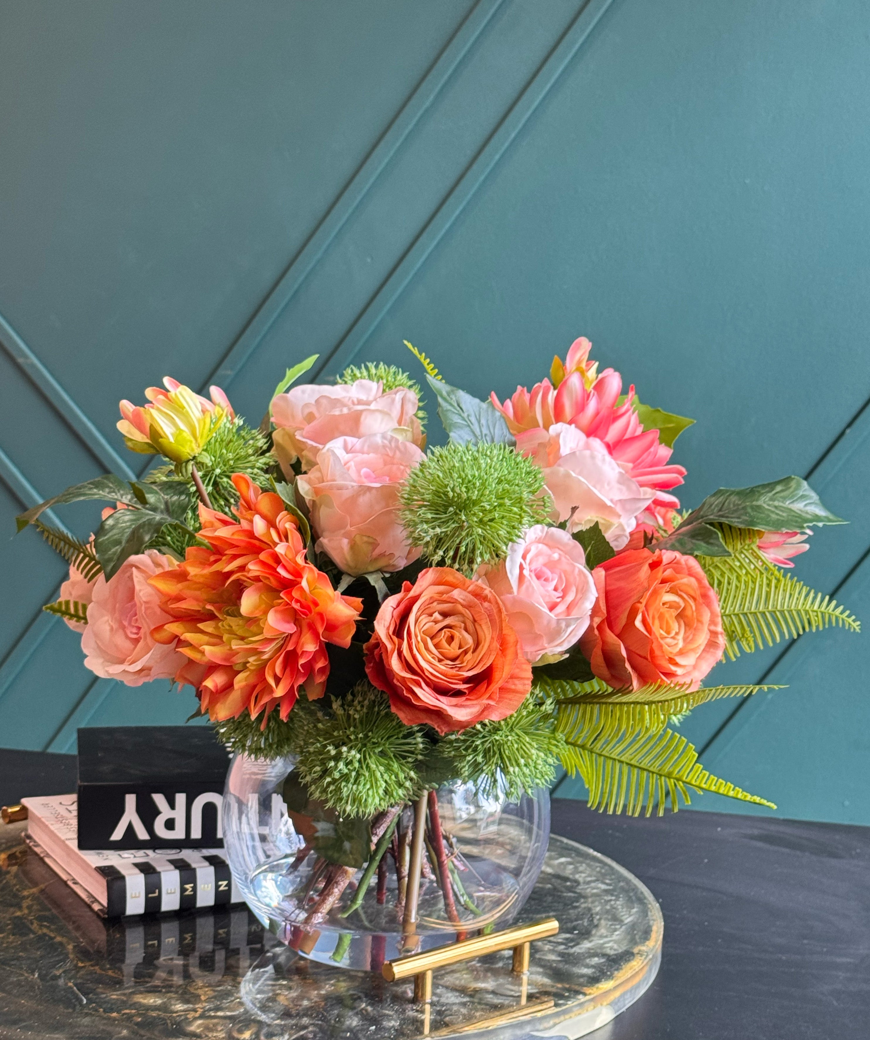 Premium artificial flower centerpiece designed for coffee tables and dining rooms.