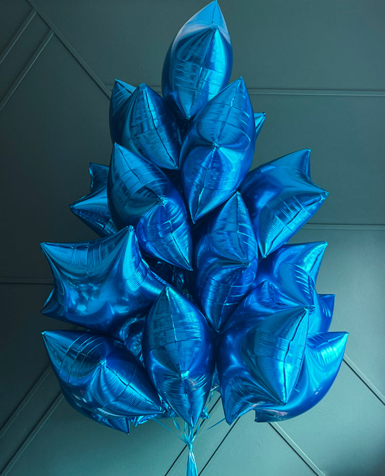 Royal blue celebration balloons for birthday party delivery