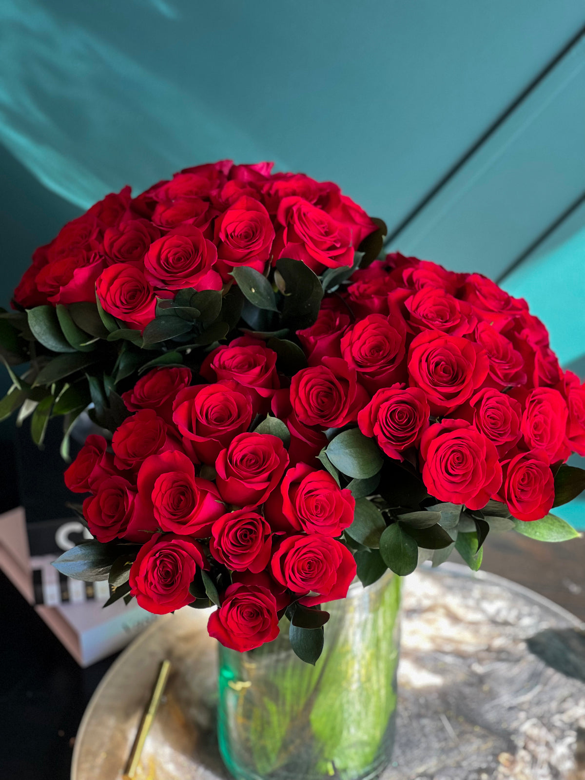 Six dozen red roses for anniversary delivery in Miami