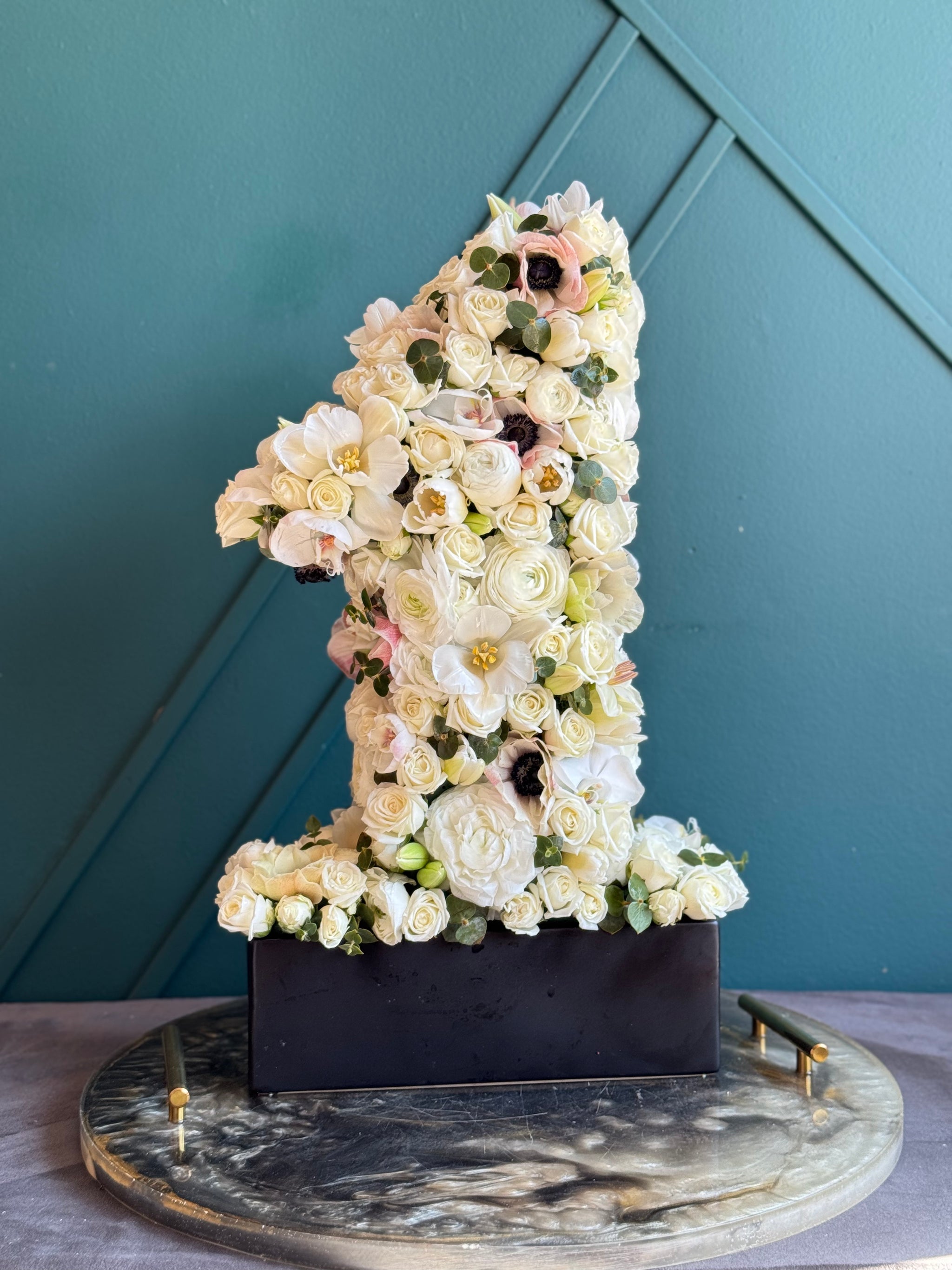 luxury event floral number decoration Miami