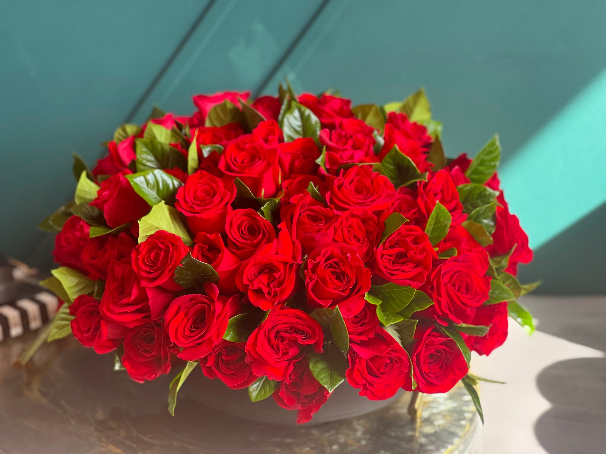 luxury red roses handcrafted in Miami Beach