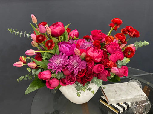 modern garden style floral arrangement