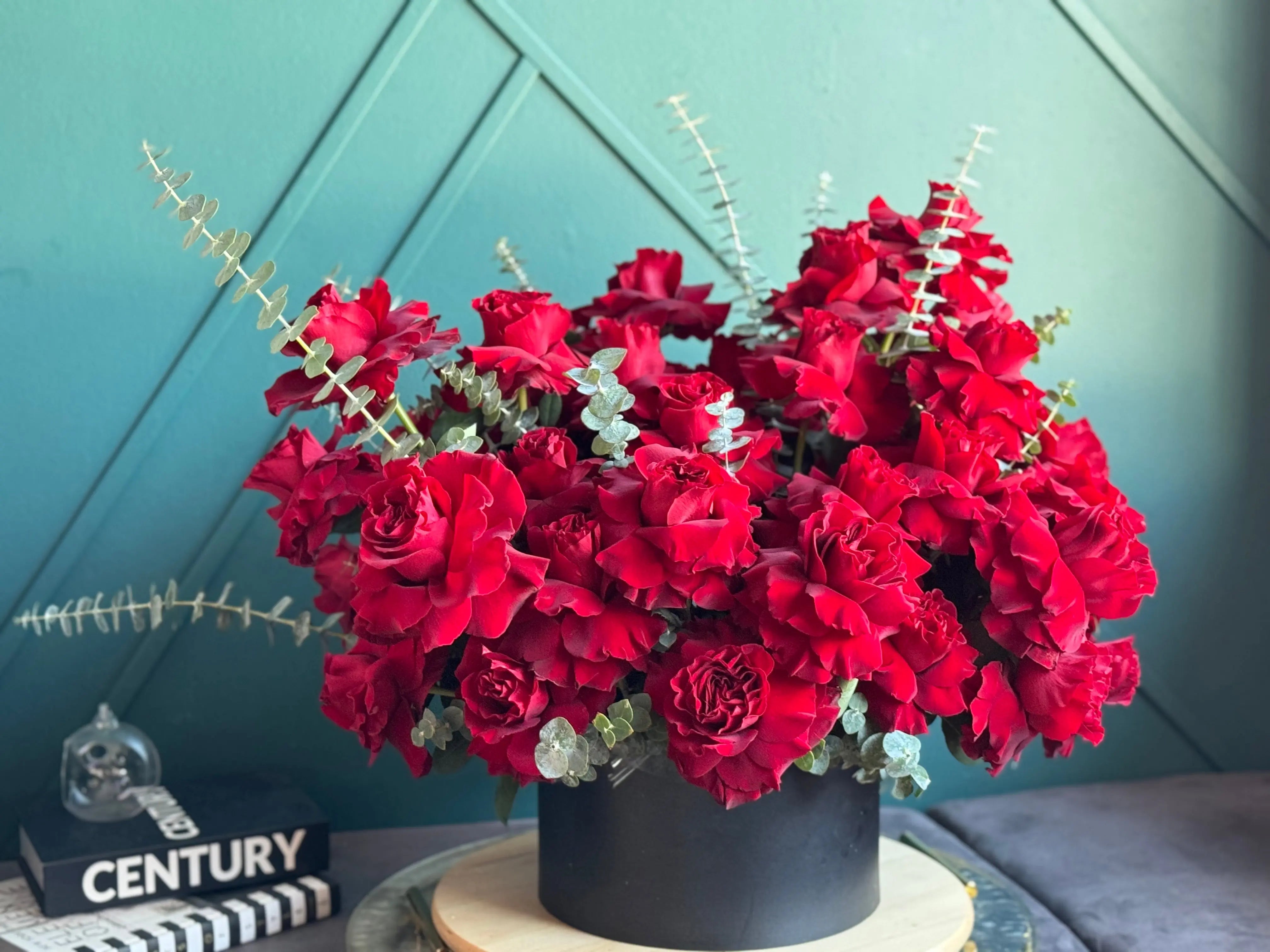 premium French roses arrangement Miami