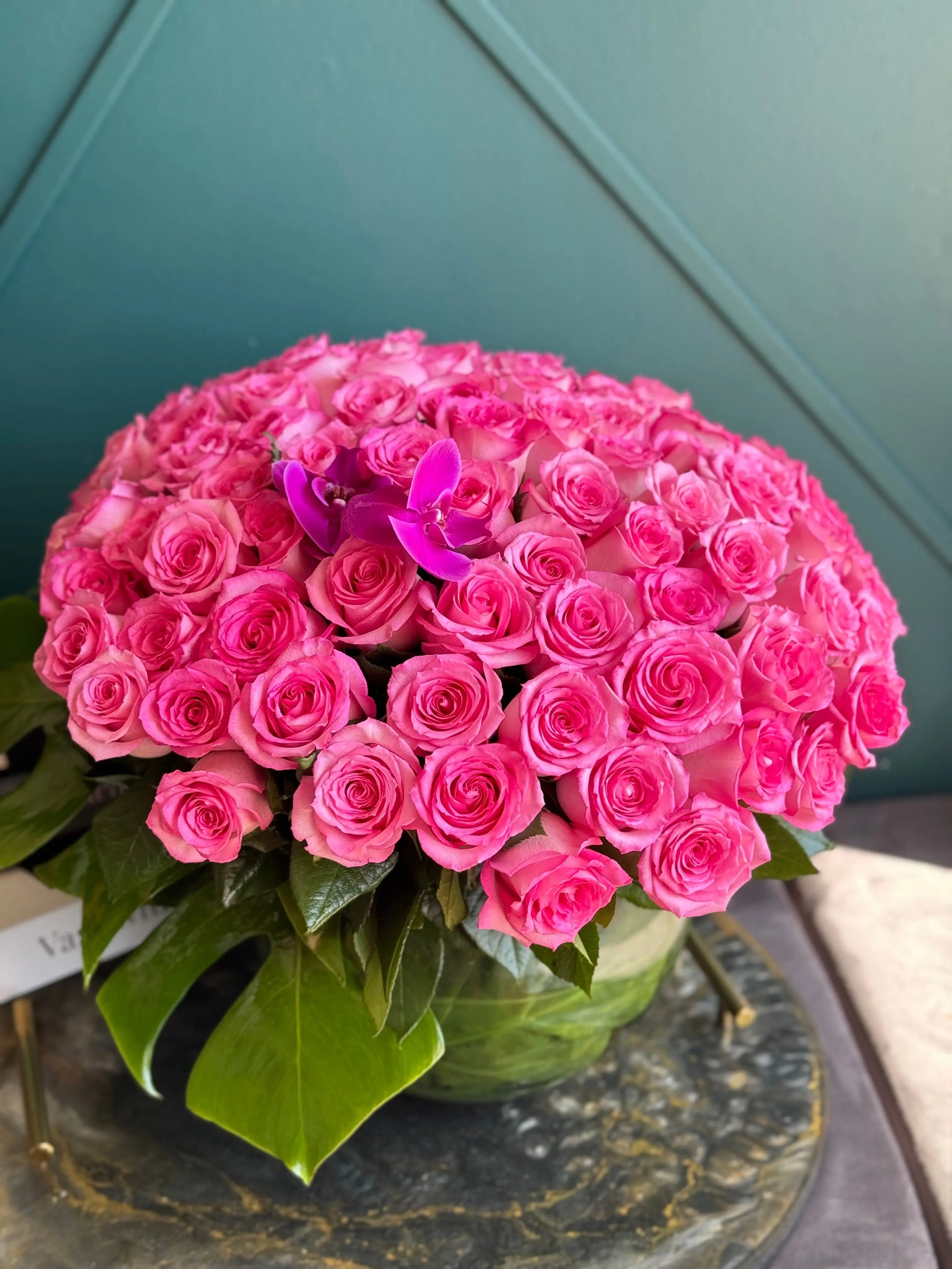 same day luxury rose delivery Miami pink roses